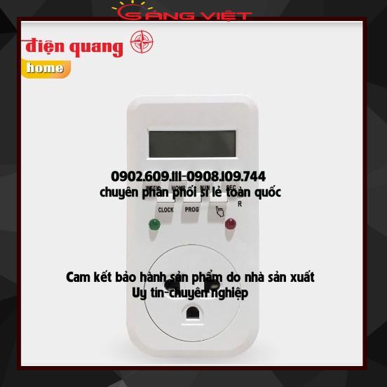 Ổ cắm hẹn giờ điện tử cao cấp Điện Quang, có pin dự phòng ĐQ ESK DT10W13 thiết bị thông minh