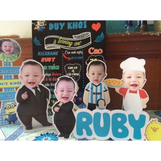 Hình chibi -mô hình bé [Phụ kiện trang trí sinh nhật]