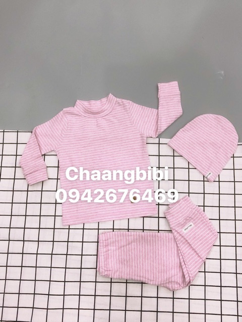 Set cổ 3cm kèm mũ momma baby