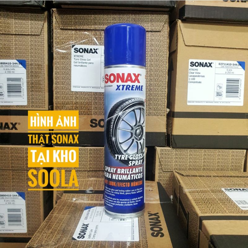 Làm mới xịt bóng vỏ lốp xe ô tô xe máy Sonax Xtreme Tyre Gloss Spray 400ml