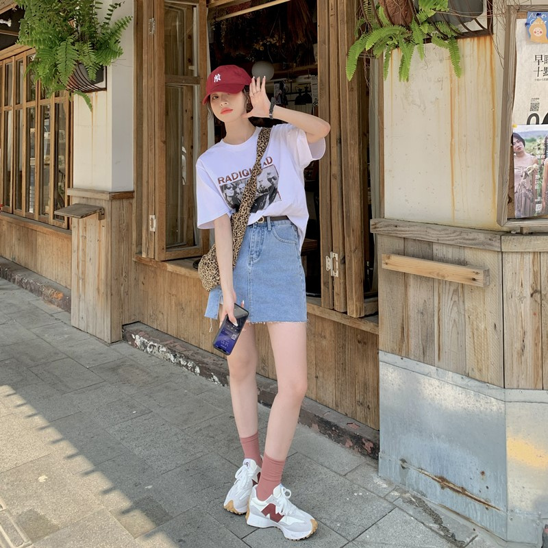 Áo thun tay ngắn cổ tròn form rộng in hình thời trang Mỹ retro | BigBuy360 - bigbuy360.vn