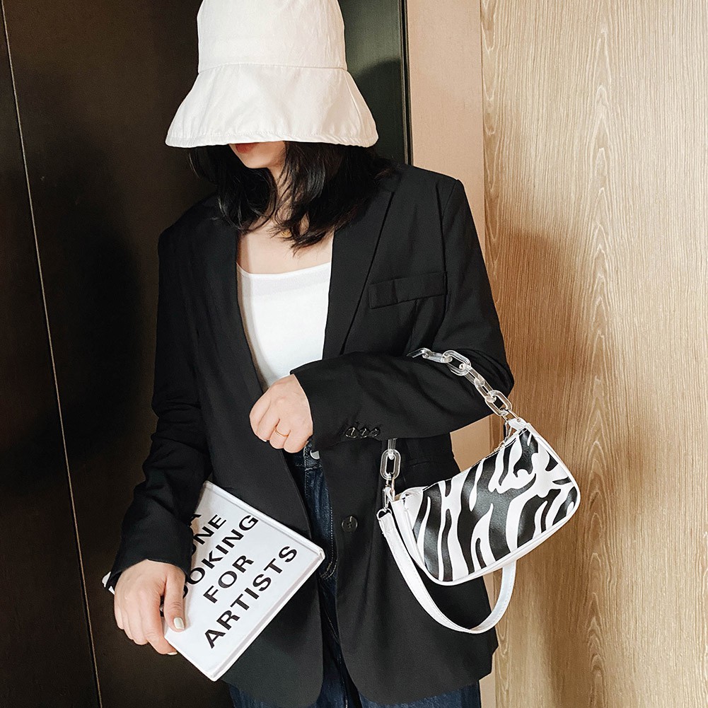 Túi xách có dây trong suốt họa tiết da động vật thời trang | BigBuy360 - bigbuy360.vn