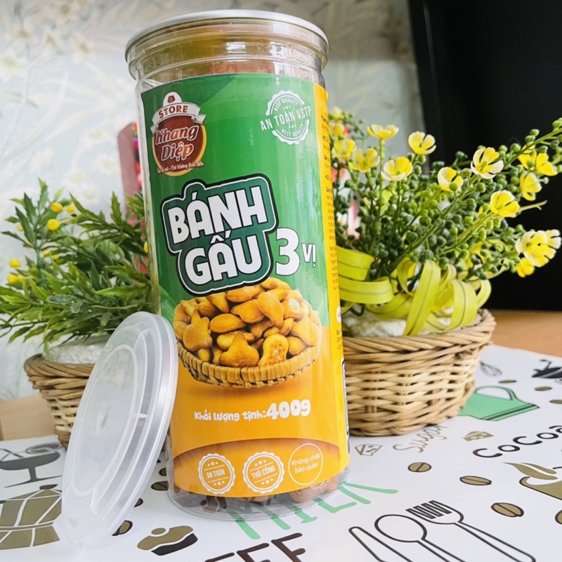 Bánh gấu mix 3 vị 400g Khang Diệp đồ ăn vặt Hà Nội