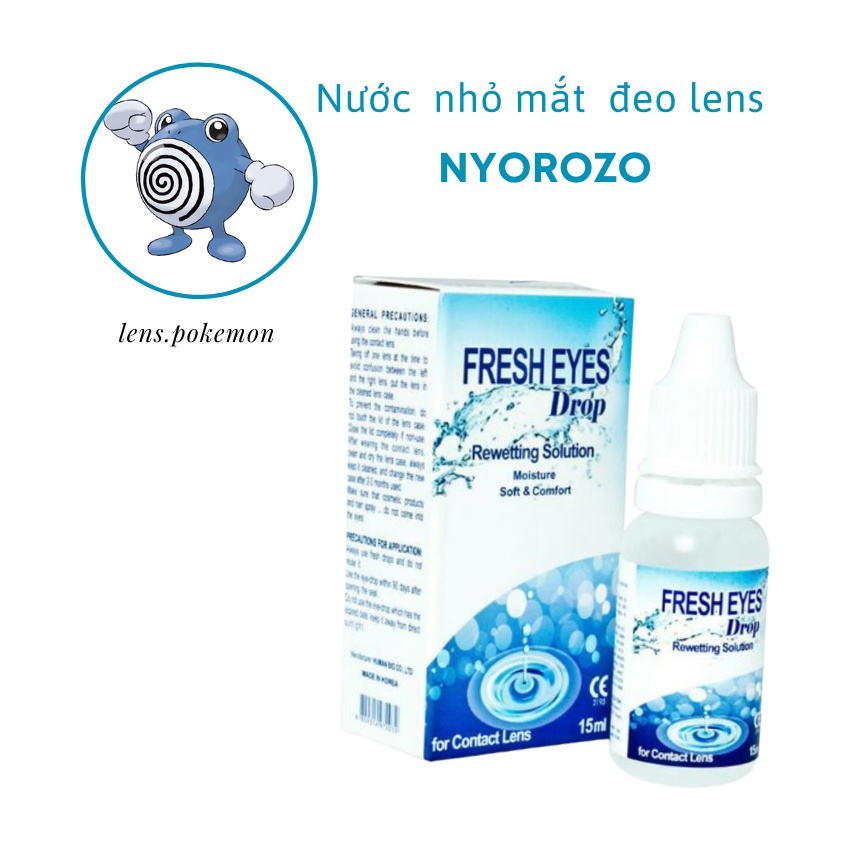 Nước nhỏ dưỡng mắt khi đeo kính áp tròng FRESH EYES, Hạn sử dụng 3 tháng ,  xuất xứ Hàn Quốc .