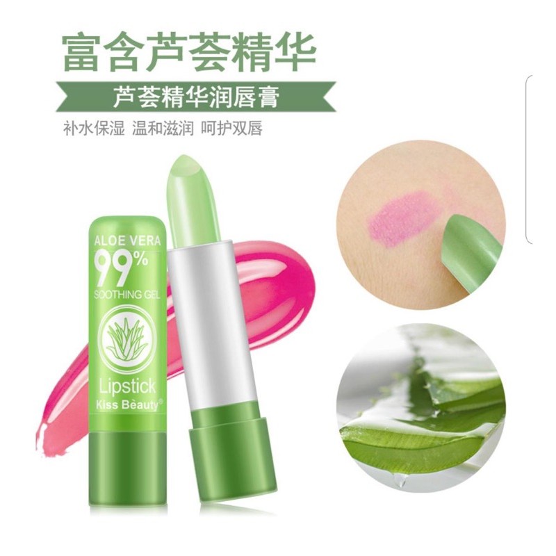 (Hàng Mới Về) Son Dưỡng Môi Chiết Xuất 99% Lô Hội Kiss | BigBuy360 - bigbuy360.vn