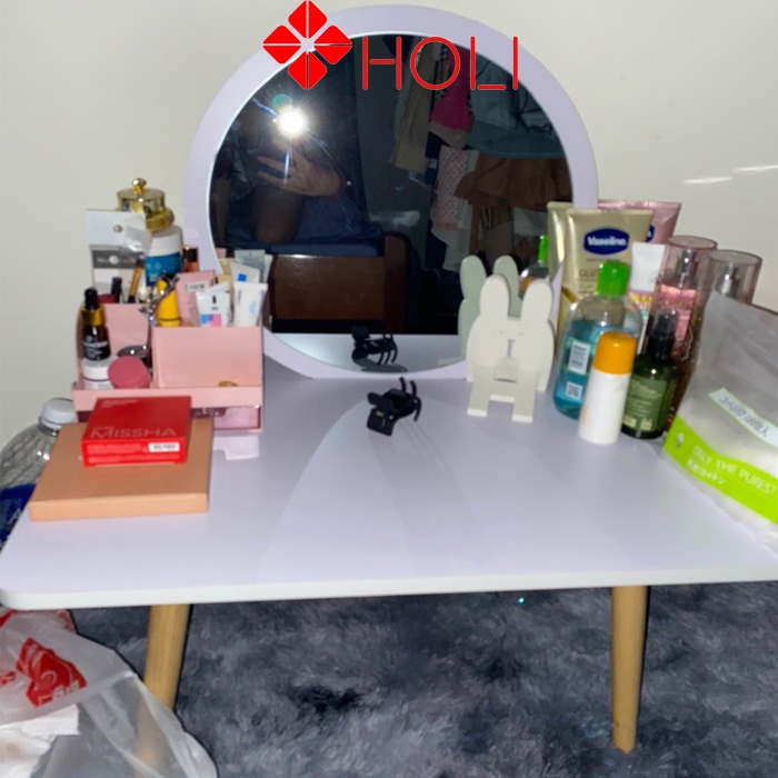 Bàn trang điểm đẹp ( AK13) Mặt bàn bo góc dày 15ly phong cách bắc âu ̣̣̣̣̣̣chính hãng.
