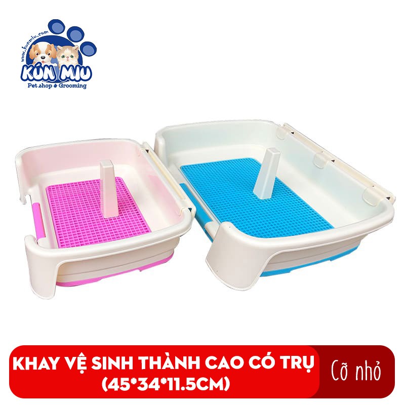 Khay vệ sinh cho chó thành cao có cọc cỡ nhỏ Diil LS 178 Kún Miu chất liệu nhựa cao cấp size S