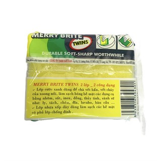  MIẾNG RỬA CHÉN 2 LỚP MERRY BRITE TWINS (CƯỚC DA LỢN)