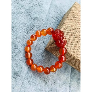 VÒNG TAY TỲ HƯU ĐÁ ĐỎ 10LY