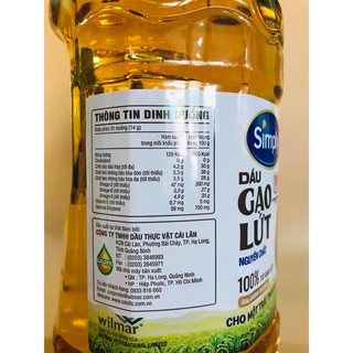 Dầu ăn Gạo Lứt Simply 2 L