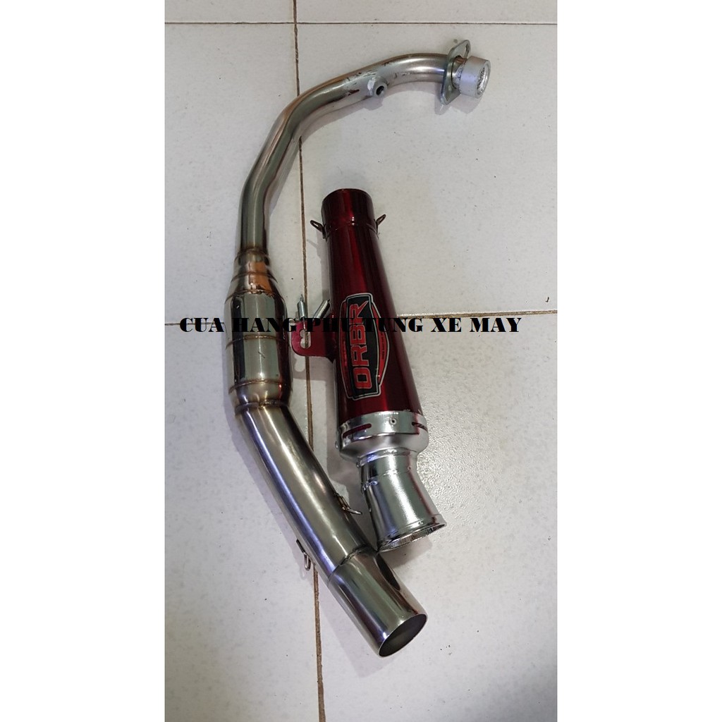 Pô ORBR đẹp gắn xe Ex135, Ex150, Winner 150, Winner X, Raider Fi, Satria Fi ( kèm cổ bầu hơi inox + lò xo )