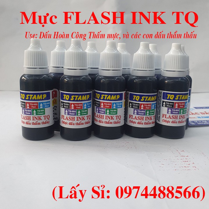 [01 x Lọ] Mực dấu Flash chuyên dùng cho dấu Hoàn Công thấm mực