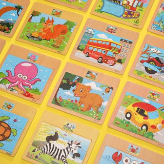 (Freeship Đơn 50k)_Puzzle_Tranh Xếp Hình Bằng Gỗ 12 Mảnh Nhiều Đề Tài Cho Bé