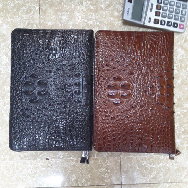 Cluth Cầm Tay,Tab Đựng Ipad Vân Cá Sấu Hai Ngăn | BigBuy360 - bigbuy360.vn