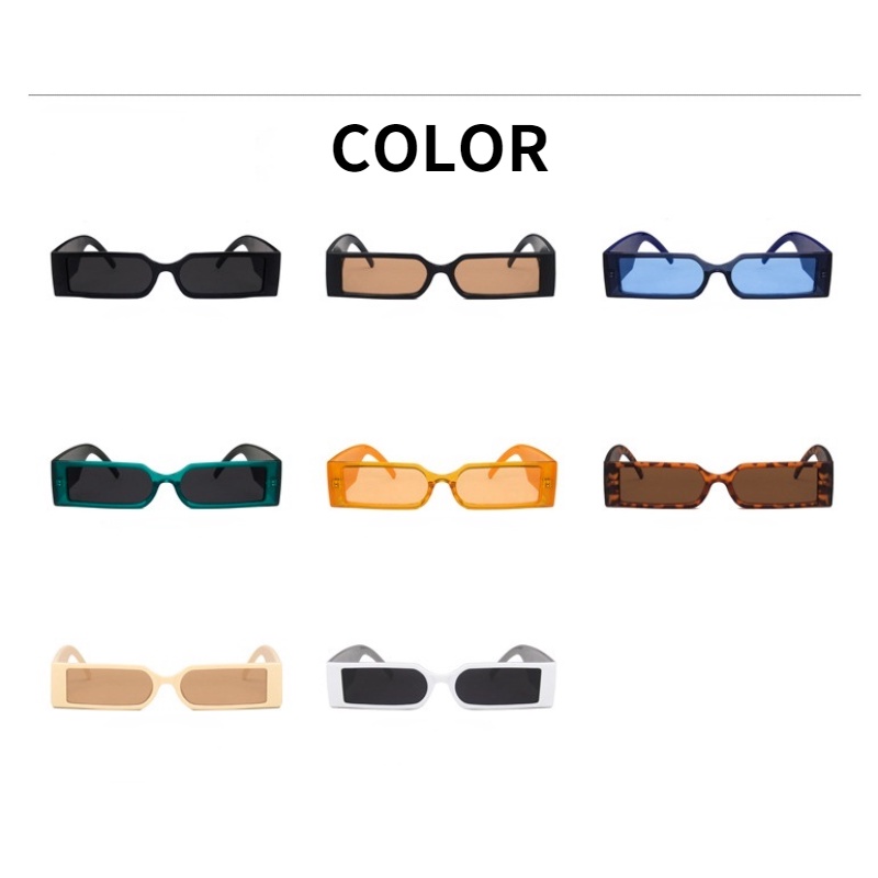 Kính mát gọng chữ nhật phong cách retro cá tính thời trang sành điệu cho nam và nữ