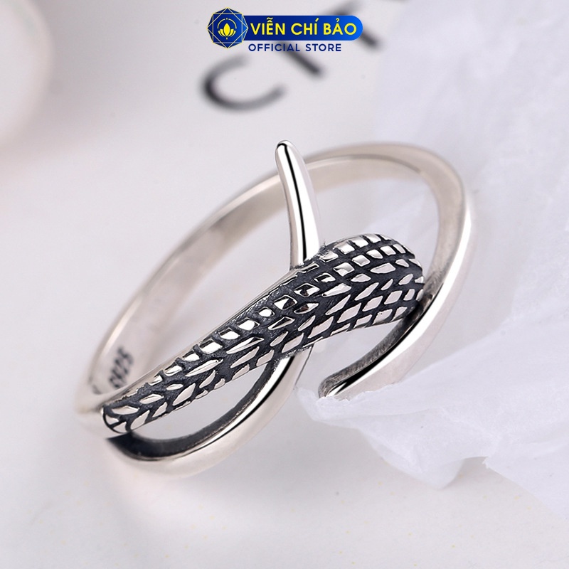 Nhẫn bạc nữ mãng xà chất liệu bạc 925 thời trang phụ kiện trang sức nữ Viễn Chí Bảo N000459