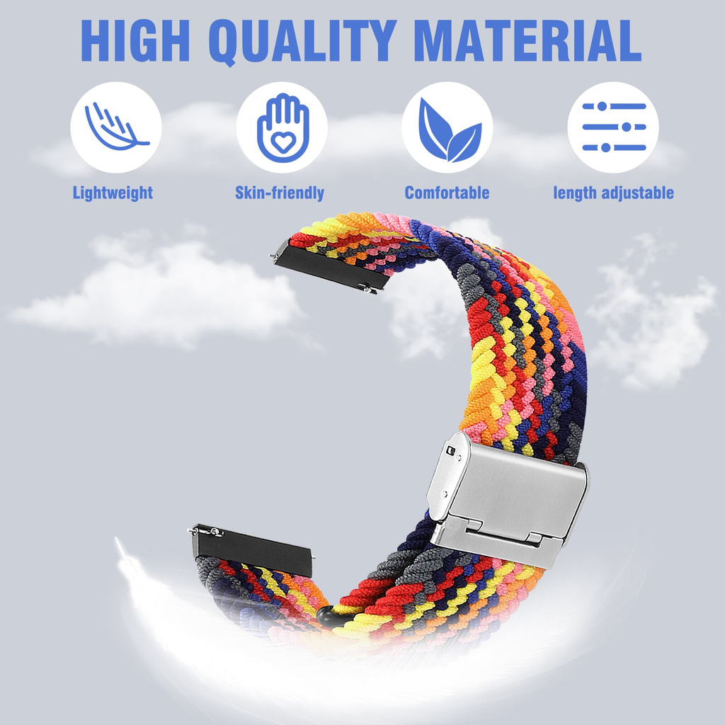 Dây Đeo Nylon 20mm 22mm 42mm 46mm Cho Đồng Hồ Thông Minh Samsung Galaxy Watch 5 / 5pro 4 3 45mm 41mm44mm / Amazfit Bip Gtr