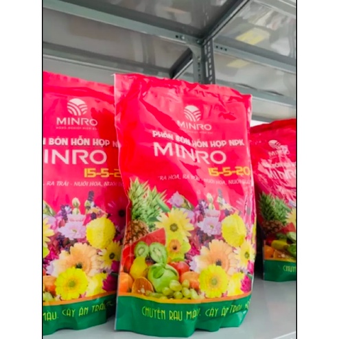 1KG - Phân Bón NPK MINRO 15-5-20+TE- Ra Hoa, Ra Trái - Nuôi Hoa, Nuôi Trái442