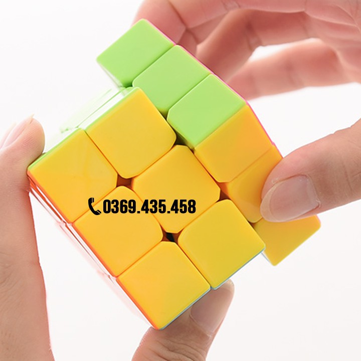 Rubik 3x3 Promotion Màu Hồng Stickerless Cao Cấp. Đồ Chơi Rubic Siêu Trơn Bền Đẹp.