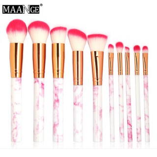 Set 10 cọ trang điểm tay cầm vân đá sang trọng