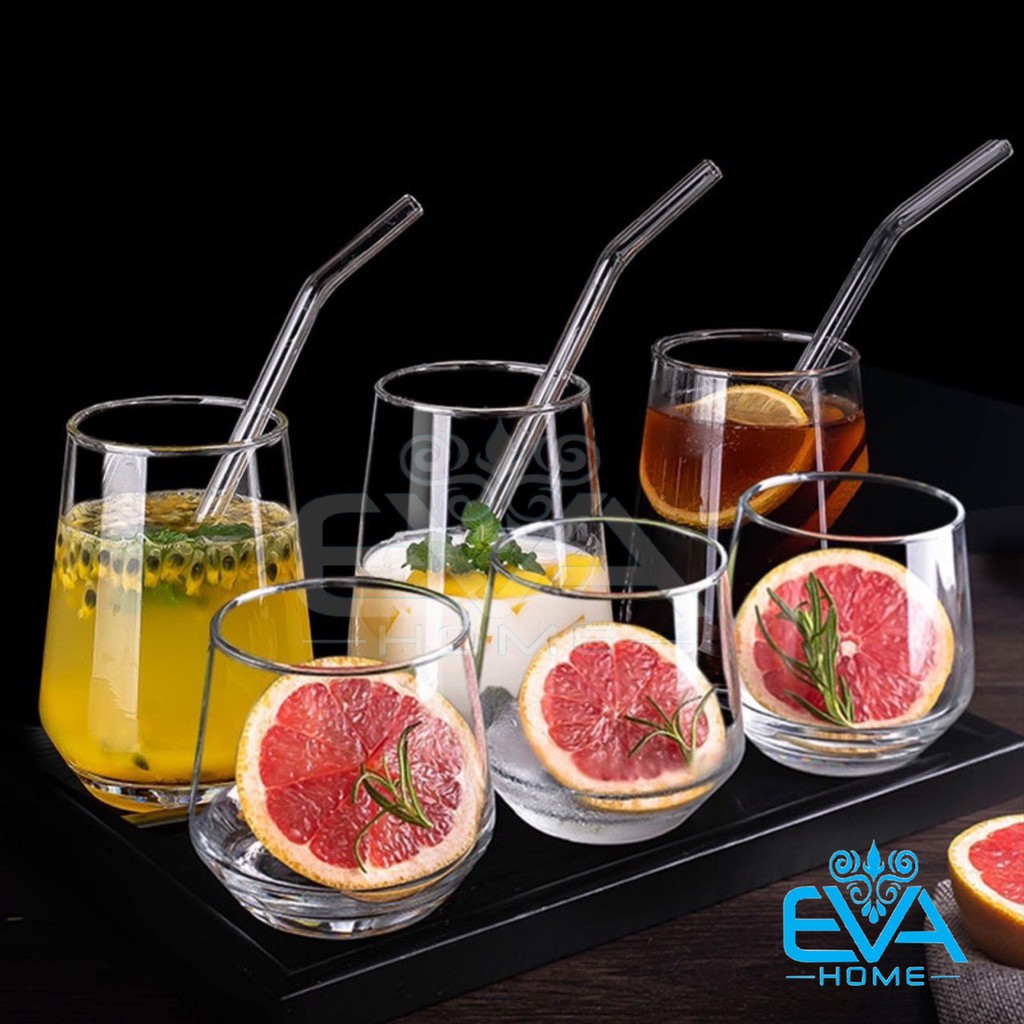 Hộp 6 Ly Thuỷ Tinh Dáng Oval Lỡ Glass Mugs Short Oval Form 390 Ml Deli ES7018-1 M3015