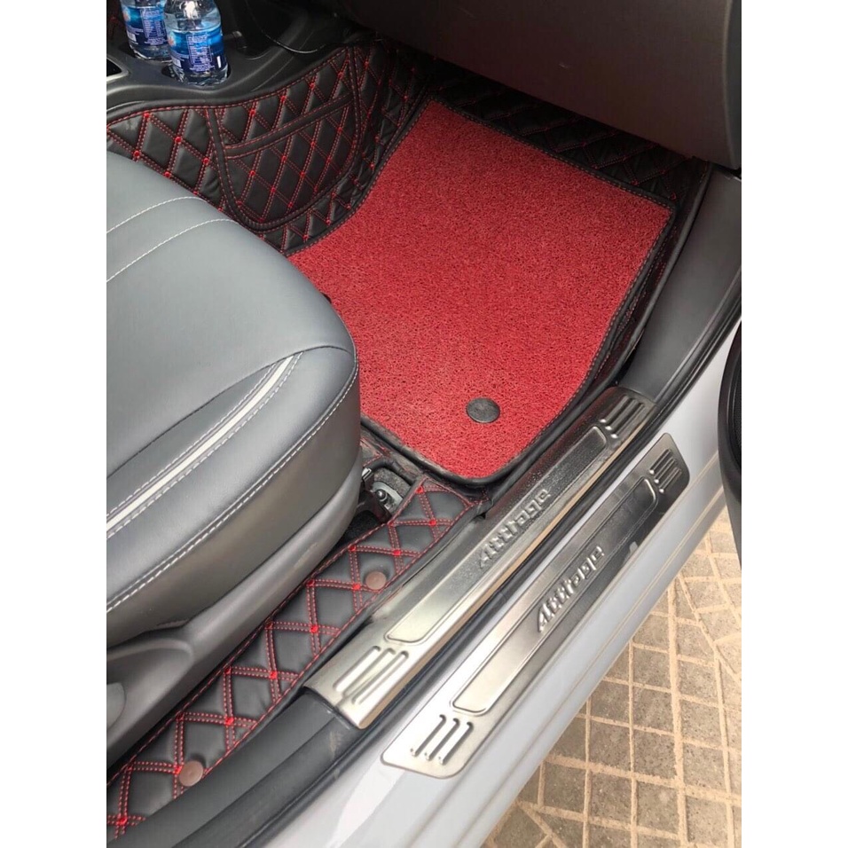 Thảm lót sàn ô tô 5d, 6d Nano 2 chỉ Mitsubishi Attrage 2015 - 2021 kháng khuẩn, khử mùi, phủ kín sàn xe