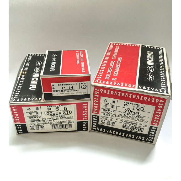 Đầu cốt nối P5.5, P14, P38,P100, P150,P180 Nichifu Nhật Bản