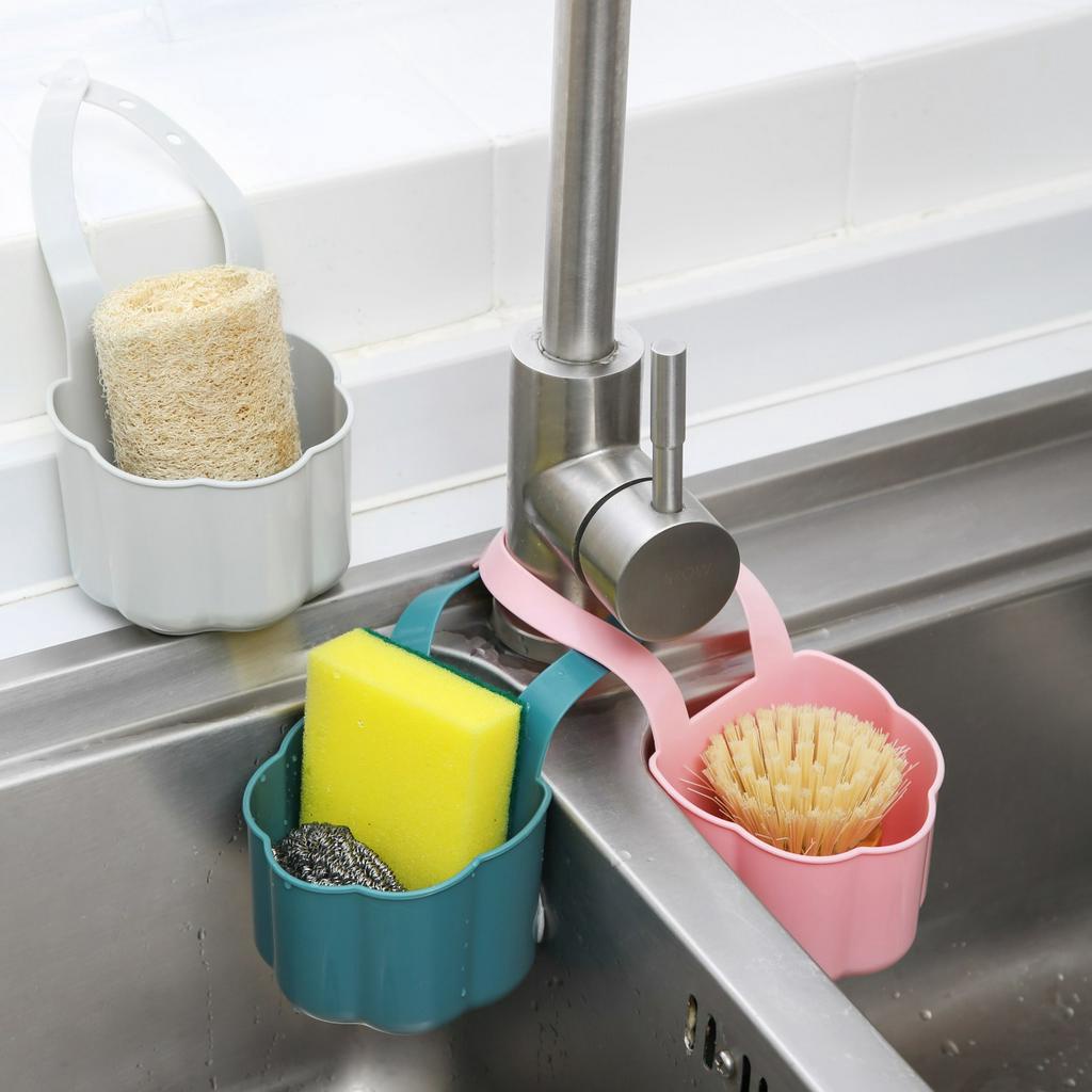 Giỏ treo bồn rửa chén đựng dụng cụ rửa chén tiện lợi