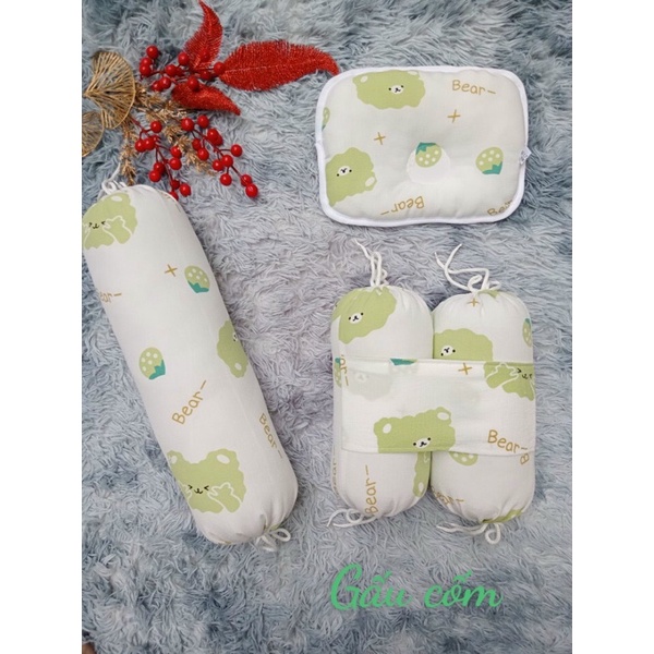 Set gối ôm + gối lõm đầu cho bé