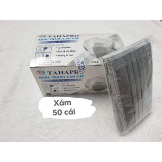 Khẩu trang y tế 4 lớp (màu xám)