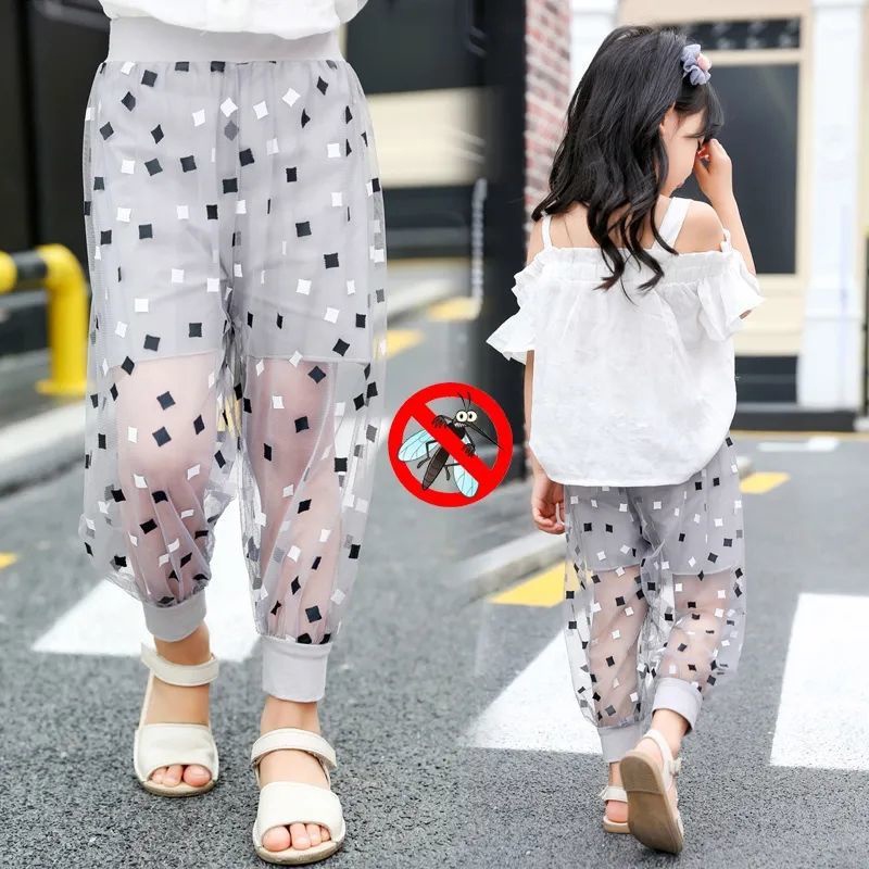 Quần Dài Họa Tiết Chấm Bi Thời Trang Mùa Hè Cho Bé Gái