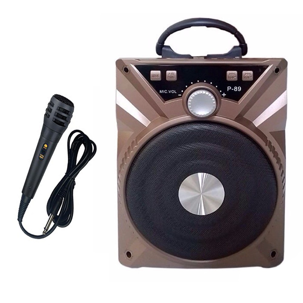 Loa bluetooth Karaoke P88 P89 kèm micro có dây - Bh 3 tháng