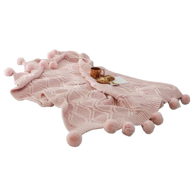 Chăn len dệt kim trải ghế sofa phong cách Bắc Âu đơn giản thời trang thu đông