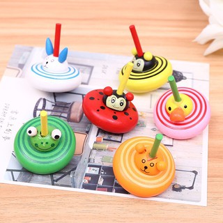 Đồ chơi con quay bằng gỗ nhiều màu
