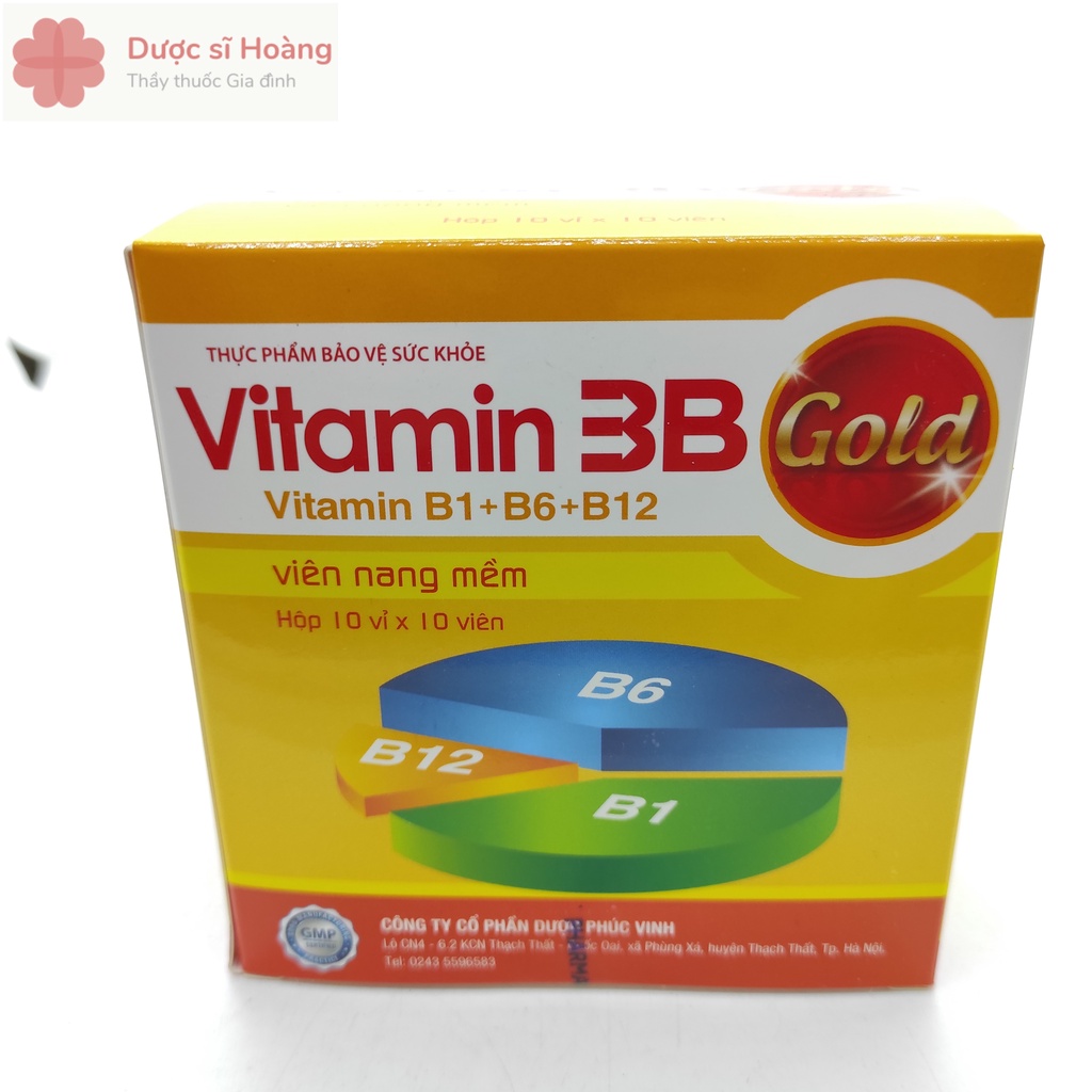 Vitamin 3B Gold PV - Giúp Bổ Sung Vitamin Nhóm B B1+B6+B12 Hiệu Quả