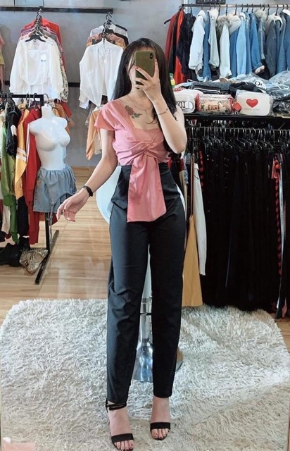 ÁO KIỂU NƠ BẮT CHÉO ( video thât)