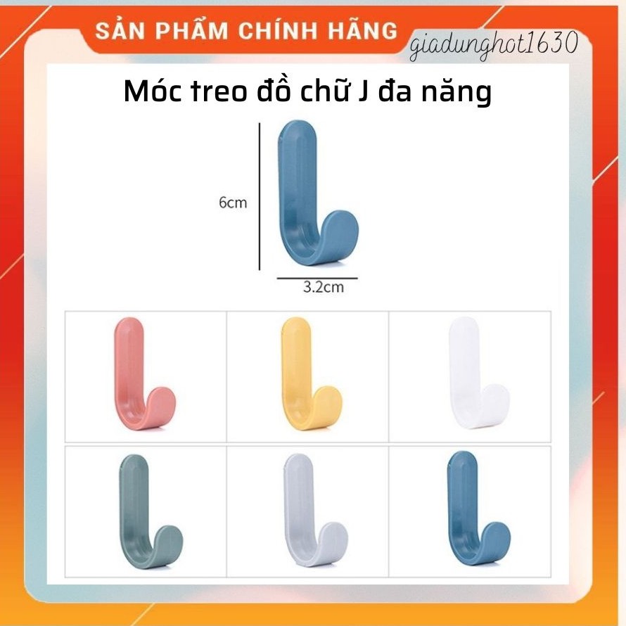 (Giá rẻ) Móc nhựa dán tường treo đồ dùng nhà bếp phòng tắm bàn làm việc,móc chữ J treo đồ