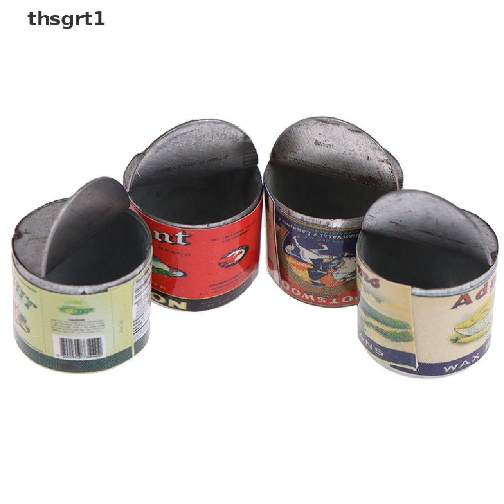 4pcs Dollhouse can Miniature Toy Doll Food Kitchen Living Room Accessories [new]