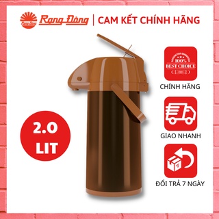 Phích bơm nước nóng giữ nhiệt 2 lit - rd-2045 st1.e, bình thủy rạng đông – giữ nhiệt trong 12h – chính hãng