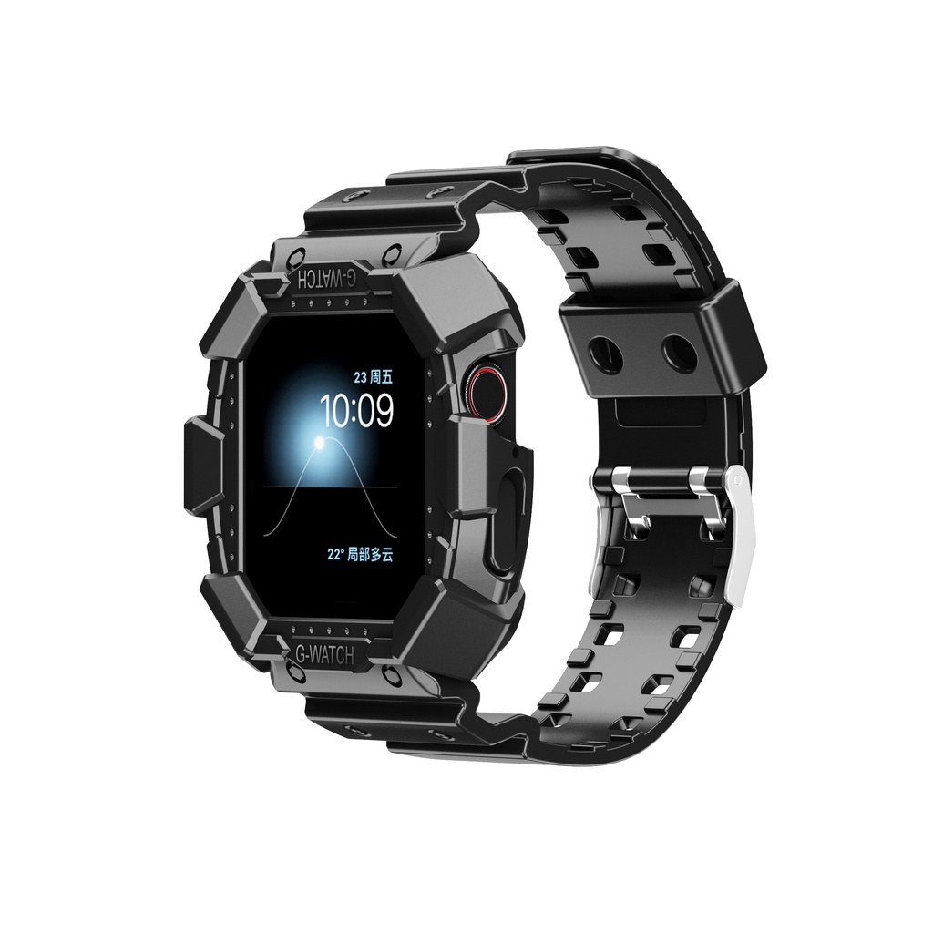 Ốp Dây Đeo Cao Su Cho Đồng Hồ Thông Minh Apple Watch 38 40 41 42 44 45mm iWatch Series 8 7 6 SE 5 4 3 2 1