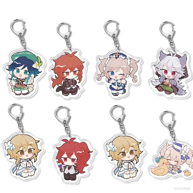 Móc Chìa Khóa YB2 Genshin Va Chạm Hoạt Hình Aether Lumine Dễ Thương Bằng Acrylic BY2