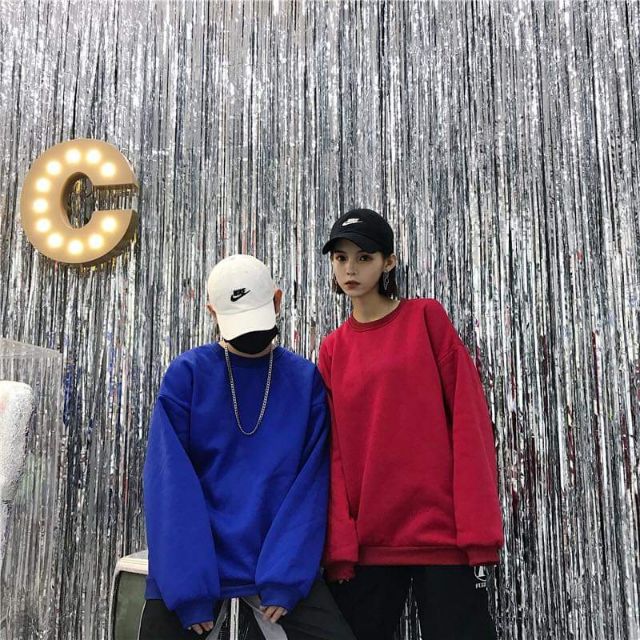 Áo Sweater Trơn Tay Dài Kèm Ảnh Thật