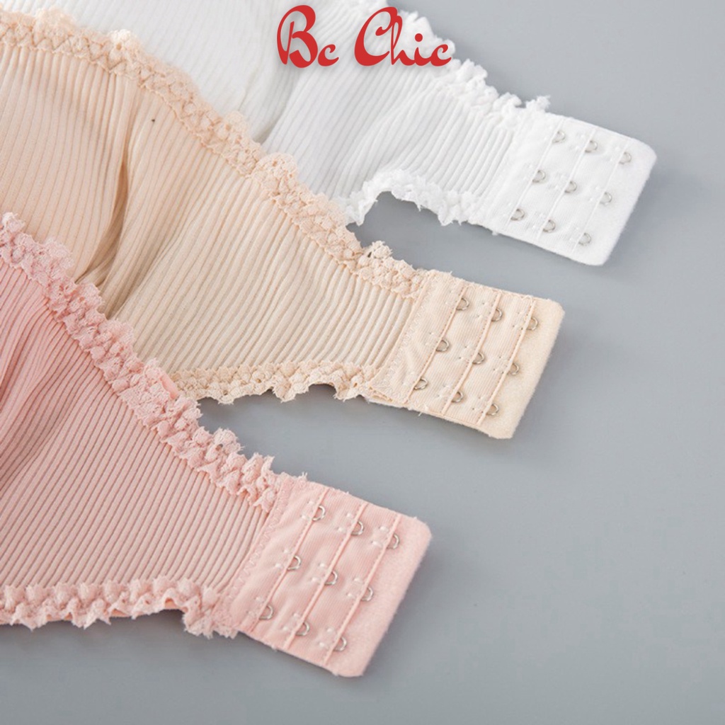 Áo Lót Nữ , Áo Bra Nữ cup ngực không dây phối viền ren điệu đà sexy quyến rũ B636 không dây BC_CHIC LINGERIE
