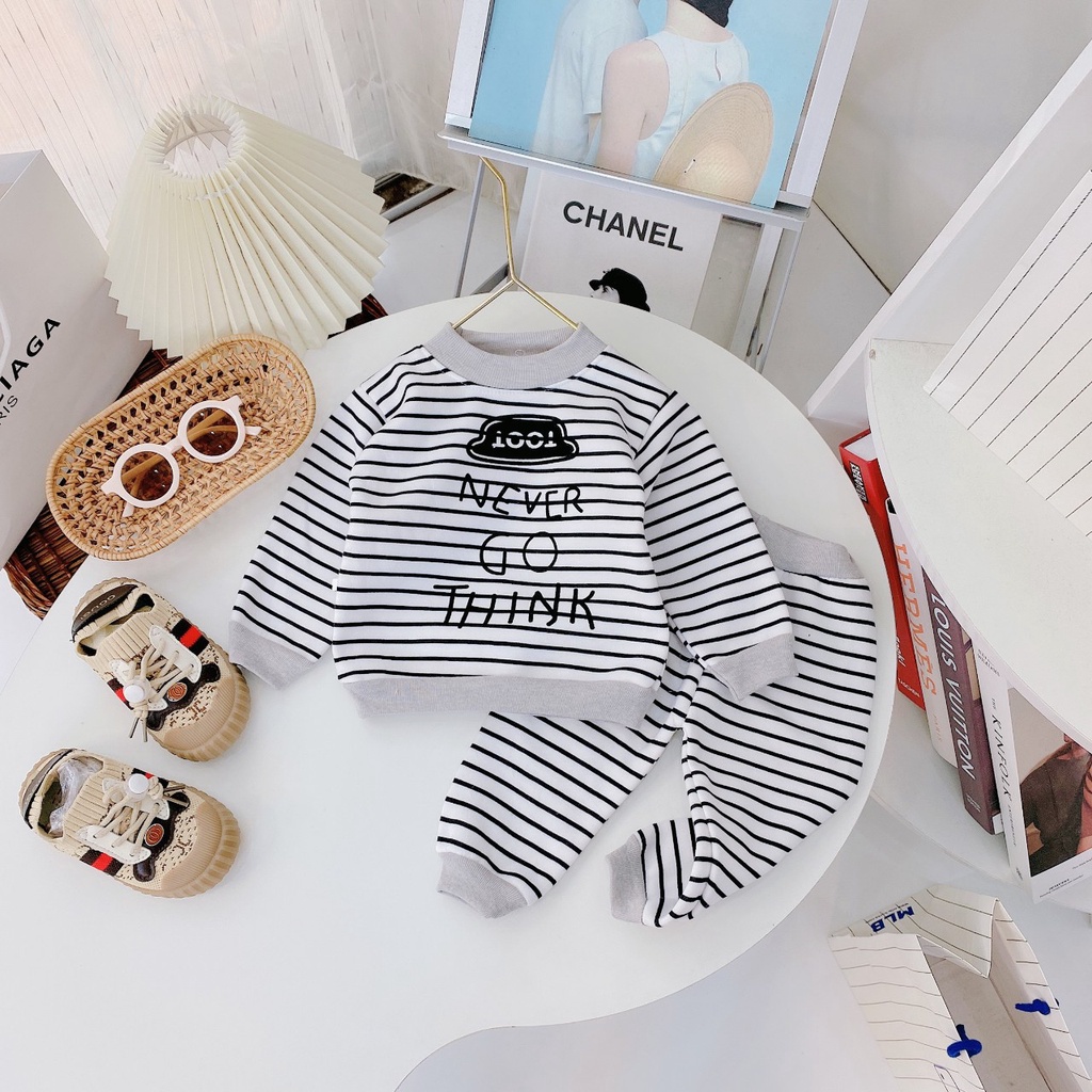 Bộ nỉ bông dài tay TOOT cho bé trai, bé gái 6-16kg