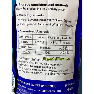 Aquamaster Growth (Xanh Dương) thức ăn cho cá Koi (Chia từ túi 5kg)