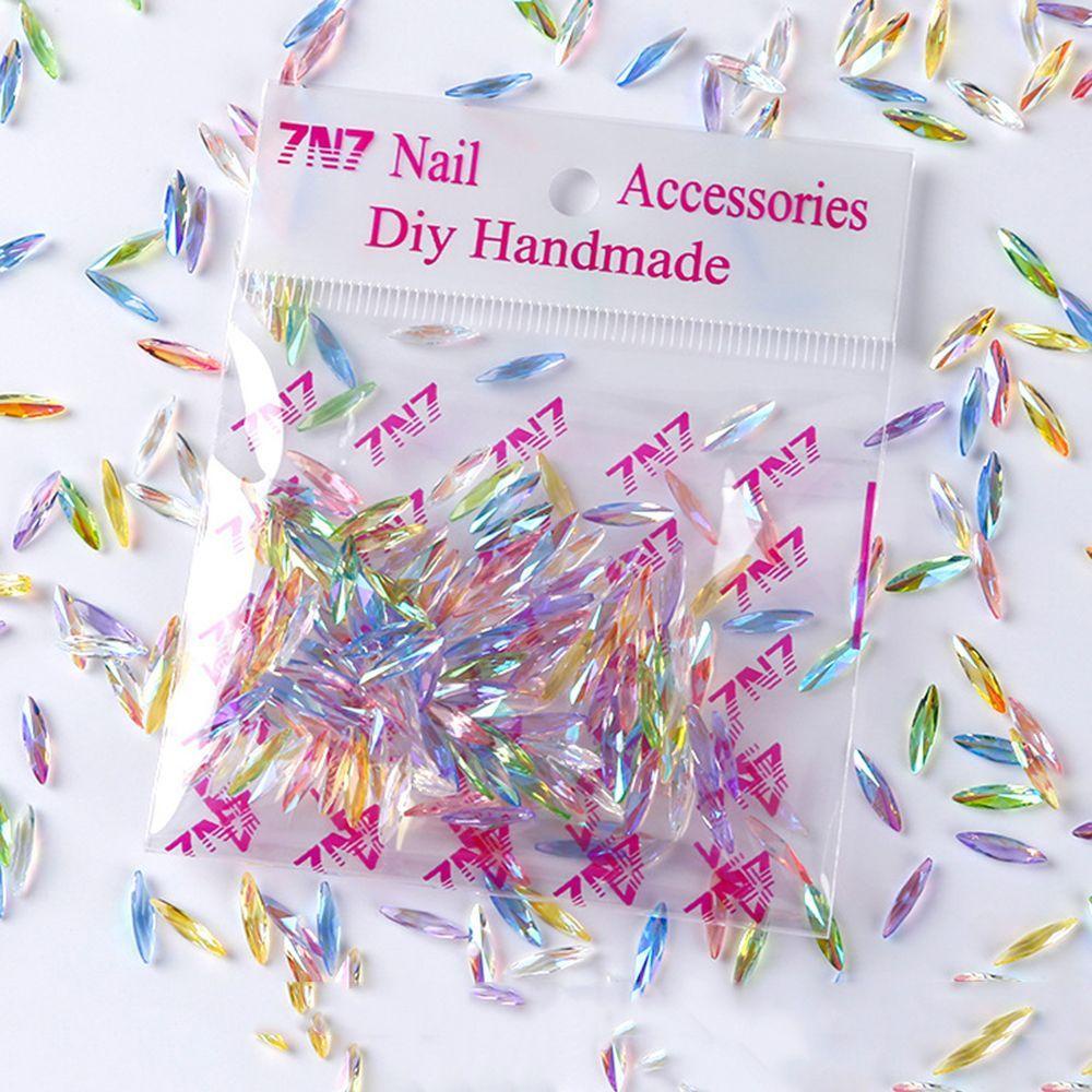 Móng Tay Giả Hình Mắt Ngựa Đại Dương Độc Đáo|Hạt Nhựa 3X11mm Nhiều Màu Sắc Đính Móng Tay Nghệ Thuật Charms