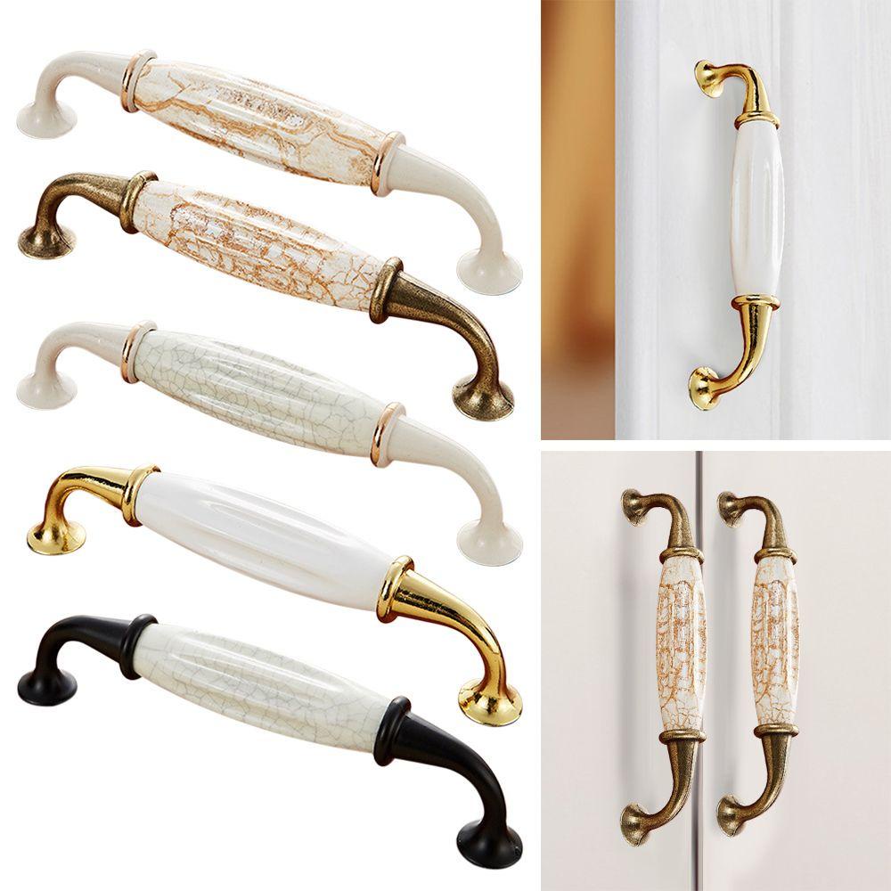 SUENIN Tay Nắm Cửa Tủ Bằng Gốm Thiết Kế Vết Nứt Cho Nhà Bếp