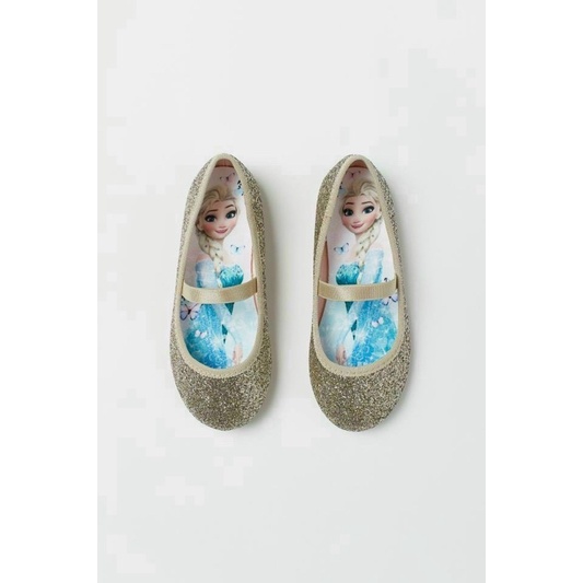 Giầy búp bê nhũ vàng el.sa cho bé gái size chân từ 14-20,6cm