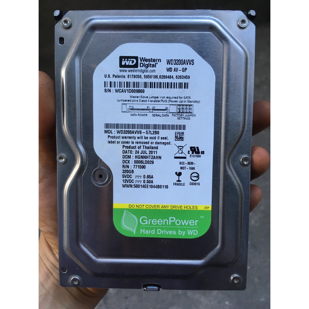 ổ cứng 320gb wd green máy tính để bàn 2.5&quot; pc