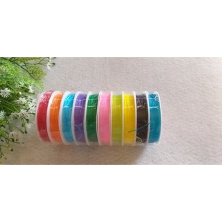 Sale 50m-10 cuộn dây cước loại 1 làm vòng đàn hồi tốt,dây thun xỏ hạt, cước co giãn trong suốt